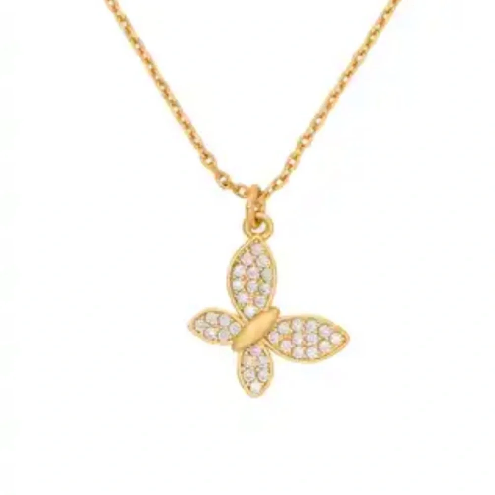 KATE SPADE Lucky Charm Pavé Butterfly Pendant NWT‎ - Picture 5 of 5